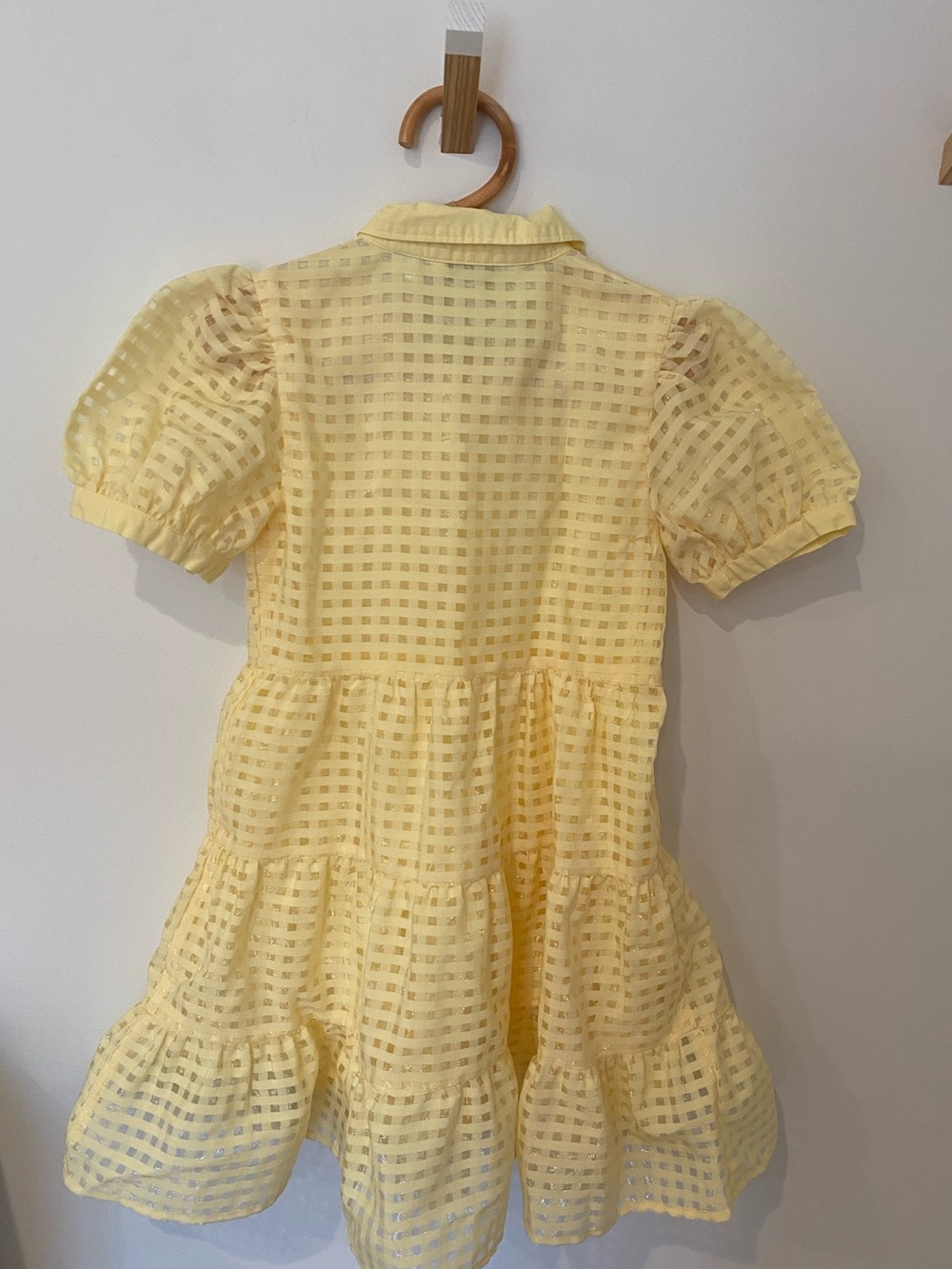 Janie and Jack Pale Yellow Tiered Dress - Picture 3 of 4